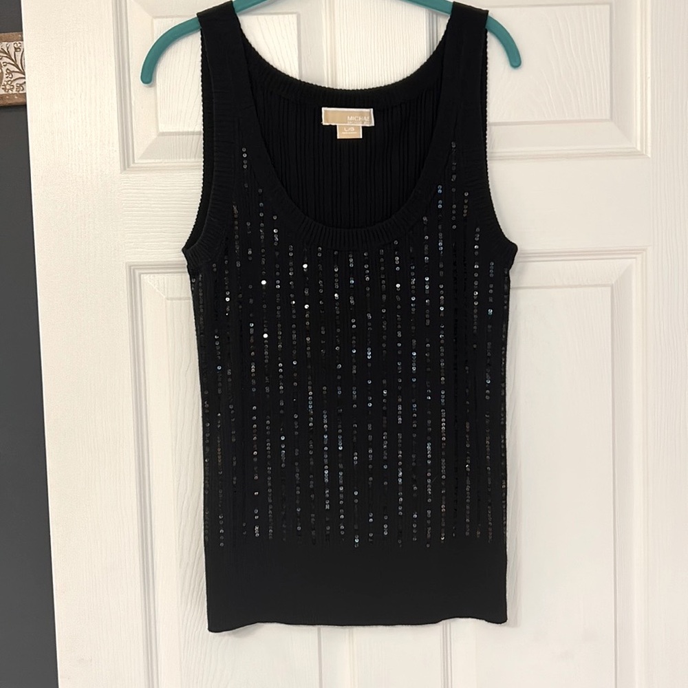 Michael Kors Black Sequin Top